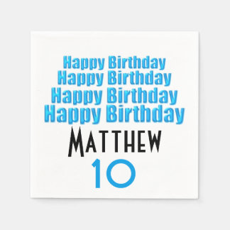 10.ª servilleta de papel personalizada de la fiest