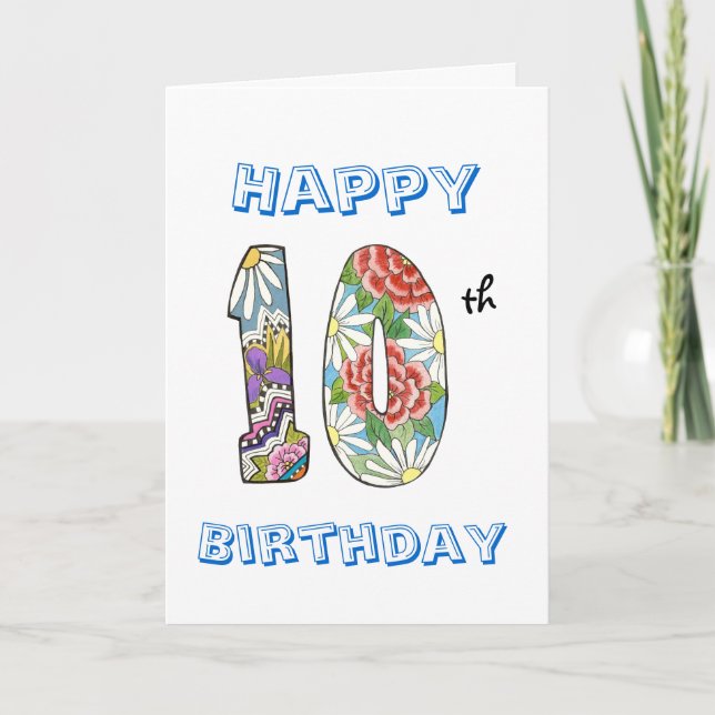 10.ª tarjeta de cumpleaños (Anverso)