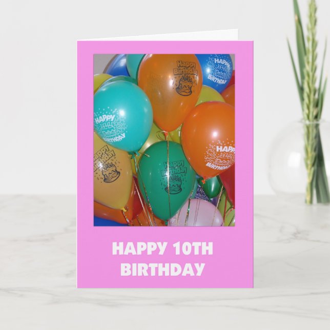 10.ª tarjeta de cumpleaños (Anverso)