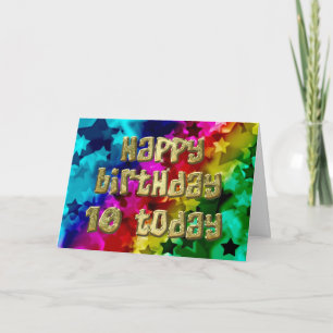 10.ª tarjeta de cumpleaños de las estrellas brilla
