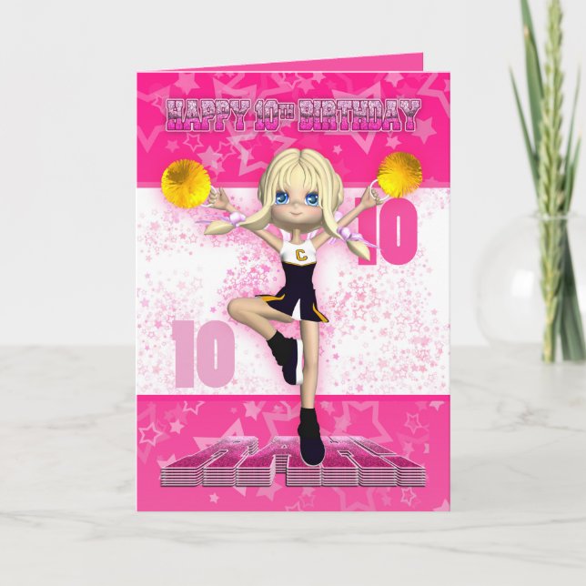 10.ª tarjeta de felicitación de animador de cumple (Anverso)
