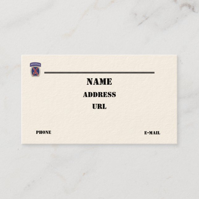 10.ª tarjeta de presentación de los veterinarios d (Anverso)