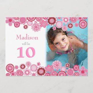 10.ª Tarjeta fotográfica de invitación a fiesta ro