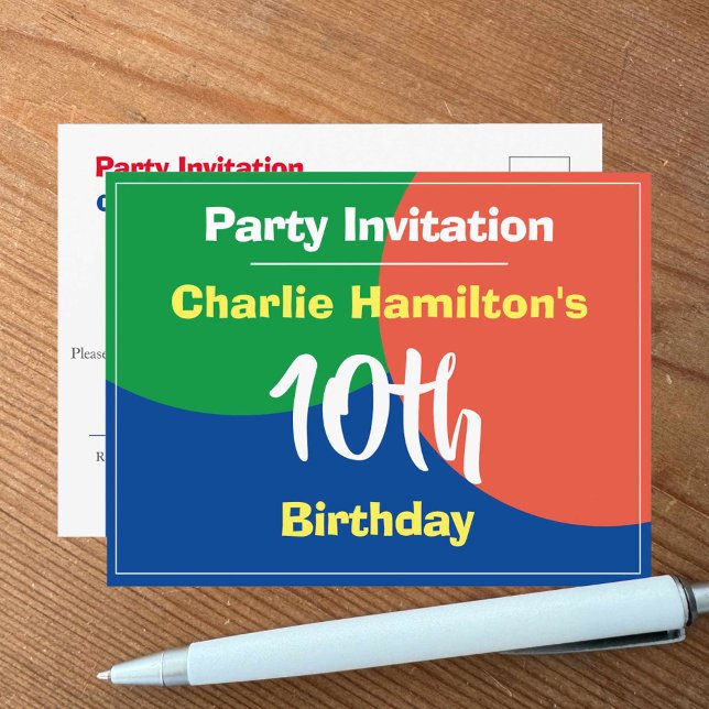 10.ª tarjeta postal de invitación de cumpleaños (Subido por el creador)