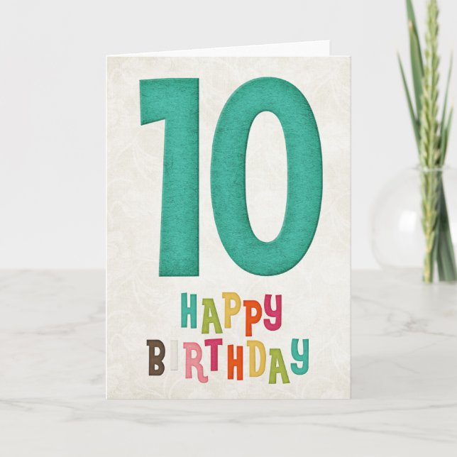 10.º diseño de tarjetas de cumpleaños feliz (Anverso)