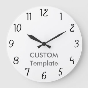 10,75" grande de encargo reloj de pared REDONDO