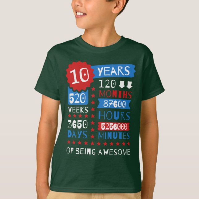 10 años de ser impresionante - 10ma camiseta del (Anverso)