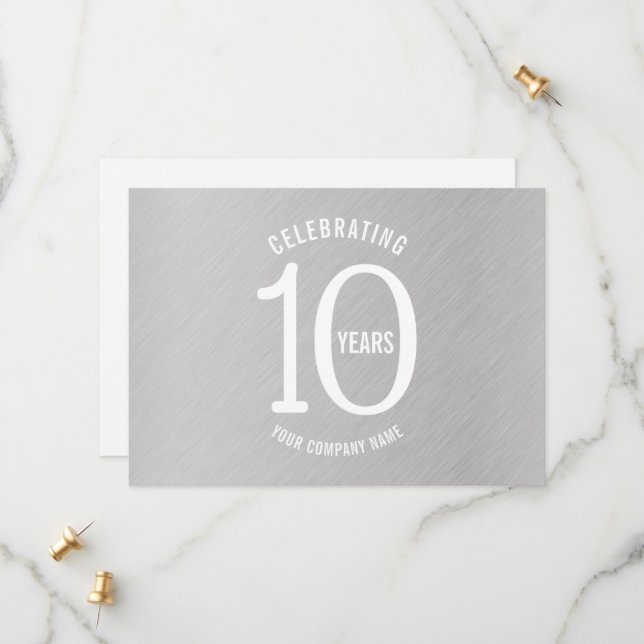 10 años invitaciones a fiestas de aniversario corp (Anverso/Reverso In Situ)