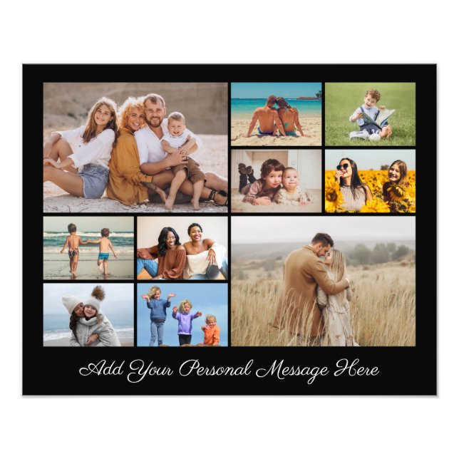 10 Collage de fotos Añadir Un Saludo Foto Ampliaci (Frente)