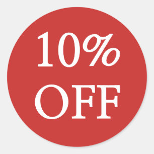 10% de Pegatinas de venta