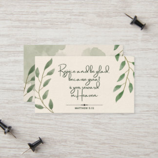 10 días de escrituras Verse tarjetas | Mateo 5:12