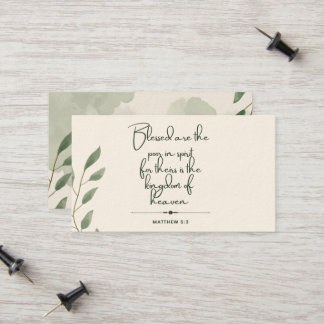 10 días de escrituras Verse tarjetas | Mateo 5:3