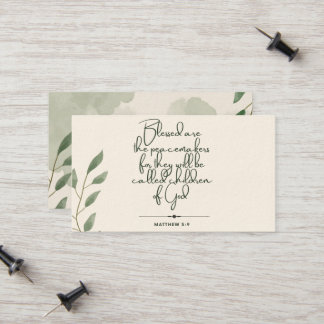 10 días de escrituras Verse tarjetas | Mateo 5:9
