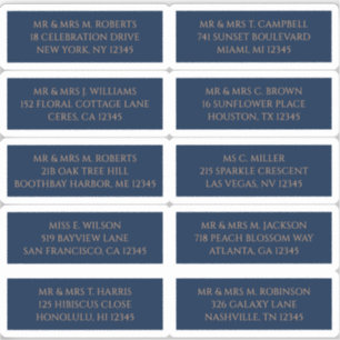 10 Etiquetas de Dirección de Invitado Personalizad