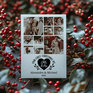 10 Foto Corazón Primera Navidad como Sr. y Sra.