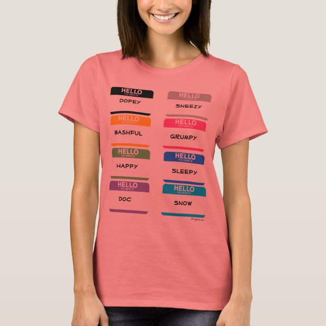 10 Hola Mi Nombre Es Pegatinas Colores T Camisetas (Anverso)