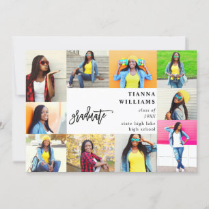 10 Invitación de graduación multifotografía