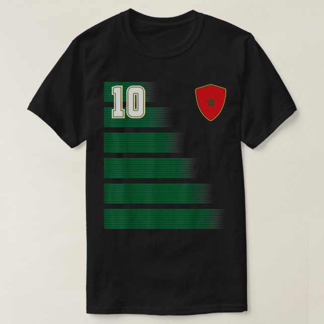 10 M de la camiseta de la selección marroquí de fú (Diseño del anverso)