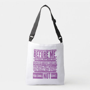 10 Mandamientos - Bolsa de cuerpo cruzado, mediana