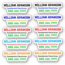 10 piezas - Pegatinas promocionales de electricist