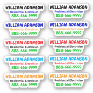 10 piezas - Pegatinas promocionales de electricist