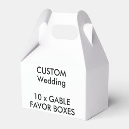 10 x CAJAS DE FAVOR GABLE de boda personalizadas
