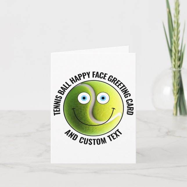 10 x Tarjeta de Cumpleaños Personalizada de Tenis  (Anverso)