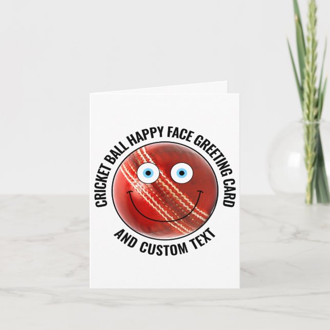 10 x Tarjetas de Críquet Personalizadas OJOS AZULE (Anverso)