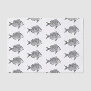 10lb papel seda de encargo, PESCADOS blancos