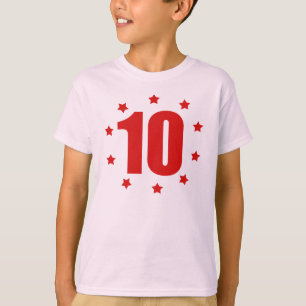 10ma camiseta del CUMPLEAÑOS de DIEZ estrellas