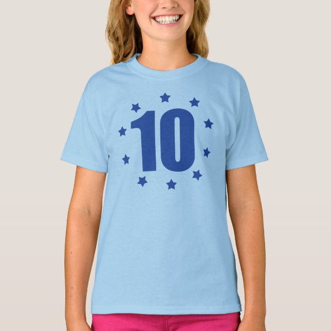 10ma camiseta del CUMPLEAÑOS de DIEZ estrellas (Anverso)