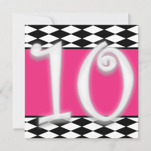 10ma invitación personalizada del cumpleaños
