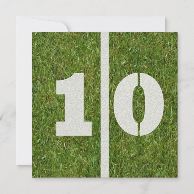 10mo Invitación del cumpleaños (Anverso)