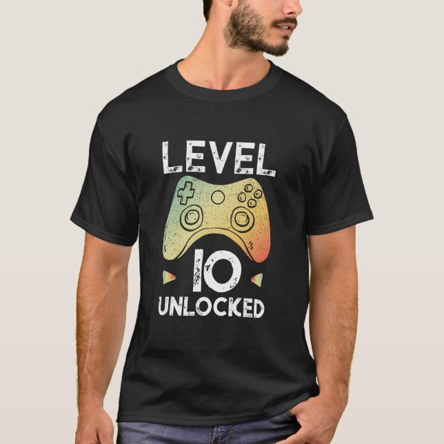 10mo Nivel 10 de la camisa del videojugador del (Anverso)