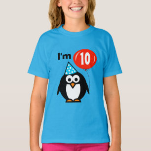 10mo pingüino de la camisa el   del cumpleaños de