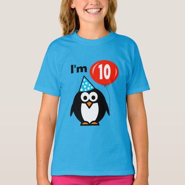 10mo pingüino de la camisa el | del cumpleaños de (Anverso)