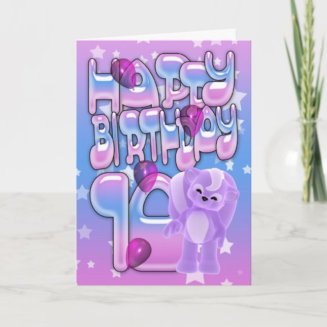 10mo Tarjeta de cumpleaños, feliz cumpleaños (Anverso)