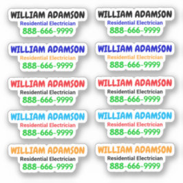 10pcs - Pegatinas de llamadas de electricidad prom