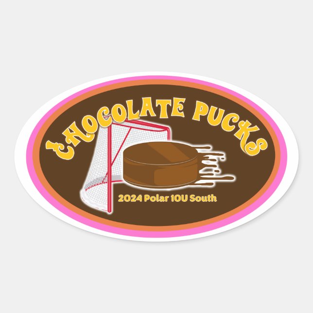 10U South Chocolate Pucks 2024 - Pegatina Oval (Anverso)