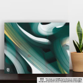 10x8" Tendencia Resumen de lienzo de arte Negro Ve