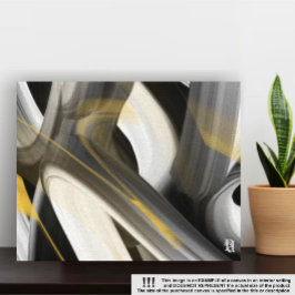 10x8" Tendencia Resumen de lienzo de arte Oro blan