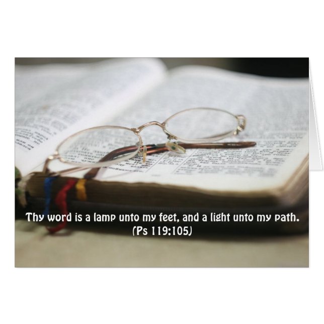 119:105 del salmo de la tarjeta Thy palabra es una (Anverso (Horizontal))
