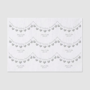 11.º Aniversario del Boda Papel cardíaco de acero