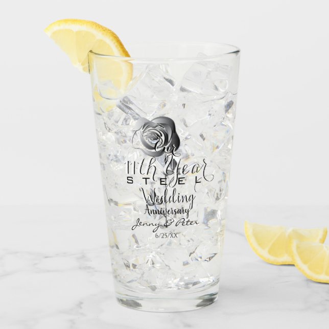 11.º Boda Aniversario Rosa de acero (Anverso (hielo))