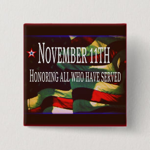 11 de noviembre botón - honrando a todos que han