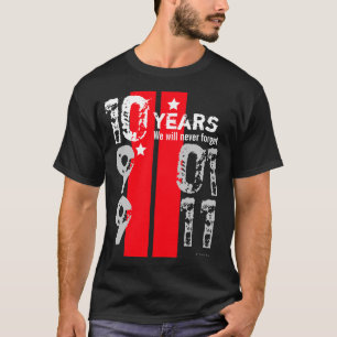 11 De Septiembre Memoria En Camiseta Negra De 10 A