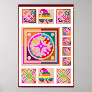 11 decoraciones cuadradas - arte de Goodluck