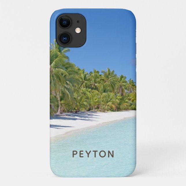 11 Funda para iPhone Case-Mate de Playa Tropical con  (Reverso)
