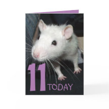 11 hoy (personalizable) Tarjeta de cumpleaños Husk