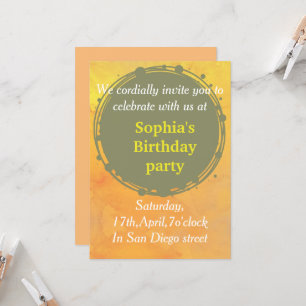 11 invitación de cumpleaños dorado